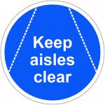 Keep Aisles Clear Floor Graphic (400mm dia) 16009