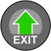 Exit (With Arrow) Floor Graphic (400mm dia) 16016