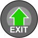 Exit (With Arrow) Floor Graphic adheres to most smooth clean flat surfaces and provides a durable long lasting safety message. 400mm dia. 16016