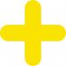 Yellow Symbol ”+” Floor Graphic adheres to most smooth clean flat surfaces and provides a durable long lasting safety message. 300x300mm pack Of 10 16024