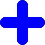 X Symbol Floor Signal, Blue, (300mm x 300mm) Pack of 10 16029