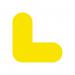 L Symbol Floor Signal, Yellow, (200mm x 200mm) Pack of 10 16036