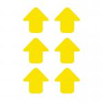 Yellow Arrows Floor Graphic adheres to most smooth clean flat surfaces and provides a durable long lasting safety message. 90x90mm Pack Of 100