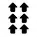 Arrow Floor Signal, Black, (90mm x 90mm) Pack of 100 16049