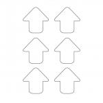 Arrow Floor Signal, White, (90mm x 90mm) Pack of 100 16050