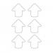 Arrow Floor Signal, White, (90mm x 90mm) Pack of 100 16050