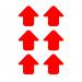 Arrow Floor Signal, Red, (90mm x 90mm) Pack of 100 16051