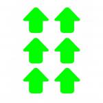 Arrow Floor Signal, Green, (90mm x 90mm) Pack of 100 16052