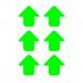 Arrow Floor Signal, Green, (90mm x 90mm) Pack of 100 16052