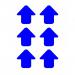 Arrow Floor Signal, Blue, (90mm x 90mm) Pack of 100 16053