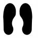 Footprint Floor Signal, Black, (300mm x 100mm) 5 Pairs 16055