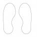 Footprint Floor Signal, White, (300mm x 100mm) 5 Pairs 16056