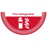 Fire Extinguisher Floor Graphic adheres to most smooth clean flat surfaces and provides a durable long lasting safety message. 750x375mm 16060
