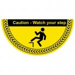 Caution Watch Your Step Floor Graphic (750mm x 375mm) 16061