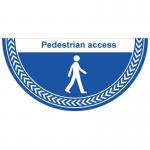 Pedestrian Access Floor Graphic adheres to most smooth clean flat surfaces and provides a durable long lasting safety message. 750x375mm 16071