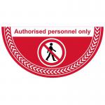 Authorised Personnel Only Floor Graphic (750mm x 375mm) 16072