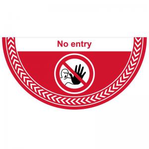 No Entry Floor Graphic adheres to most smooth clean flat surfaces and