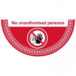 No Unauthorised Persons Floor Graphic (750mm x 375mm) 16074