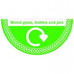 Mixed Glass, Bottles And Jars Floor Graphic (750mm x 375mm) 16082