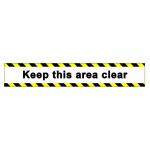 Keep This Area Clear Floor Graphic (600mm x 100mm) 16085