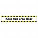 Keep This Area Clear Floor Graphic adheres to most smooth clean flat surfaces and provides a durable long lasting safety message. 600x100mm 16085