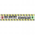 No Entry One Way System Floor Graphic adheres to most smooth clean flat surfaces and provides a durable long lasting safety message. 600x100mm 16086