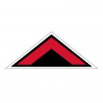 Red Arrow Chevron Symbol Floor Graphic (500mm x 200mm) 16089