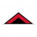 Red Arrow Chevron Symbol Floor Graphic (500mm x 200mm) 16089