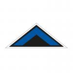 Blue Arrow Chevron Symbol Floor Graphic (500mm x 200mm) 16091