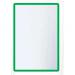 This photo shows 10 green A3 magnetic window literature holders from Beaverswood Supply Ltd. Each holder has a clear plastic window for displaying important information or advertisements. The bright green color adds a pop of color to any display.
