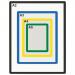 Magnetic A4 4 Document Frame - Blue