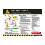 Safety Poster : Electric Shock - PVC Poster (594 x 420mm) 16205