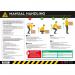 The photograph shows a Spectrum Industrial Health and Safety Sign featuring a Safe Manual Handling Safety Poster. The sign is made of 300mic PVC with an anti-scuff face and measures 594mm x 420mm. It is designed to promote safe manual handling practices in the workplace. The sign features clear and bold graphics, making it easily noticeable. The colors are vibrant and eye-catching, making it an effective tool for safety awareness.