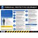 This photograph features a Spectrum Industrial Health and Safety Signs safety poster showcasing personal protective equipment. The poster is made of PVC and has the product code 16222. The poster highlights the importance of workplace safety and displays vivid images of various safety gear such as hard hats, gloves, and protective eyewear. The poster also includes clear and concise text informing viewers about the necessary safety precautions to take while on the job. Overall, the poster is visually appealing and serves as a reminder to prioritize safety at work.
