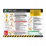 Workplace First Aid Guide Covid-19 Safety Poster, 300mic PVC With Anti-scuff Face (594mm x 420mm)