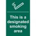The photograph shows a bright and eye-catching No Smoking sign from Spectrum Industrial. Made from 1.2mm recyclable PP, this sign is designed for designated smoking areas and measures 200 x 300mm. The bold and clear lettering stands out against the white background, making it easily visible and effective.