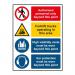 The image shows a Spectrum Industrial Safety Signs warehouse composite sign, with a sturdy 1.2mm PP material that is recyclable. The sign measures 300 x 400mm and features a bold and eye-catching design. The bright colors and clear lettering make this sign easy to read and perfect for displaying important information.
