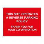 This site operates a reverse parking policy - ACP (400 x 300mm)