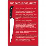 The Safe Use Of Knives&rsquo; Sign; Self-Adhesive Semi-Rigid PVC (200mm x 300mm) 1680