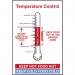 Temperature Control’ Sign; Self-Adhesive Semi-Rigid PVC (200mm x 300mm) 1681