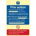 Fire Action Procedure’ Sign; Flexible Photoluminescent Vinyl (200mm x 300mm) 3 17144