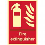 Fire Extinguisher&rsquo; Sign; Flexible Photoluminescent Vinyl (200mm x 300mm) 1