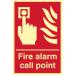 Fire Alarm Call Point’ Sign; Flexible Photoluminescent Vinyl (200mm x 300mm) 17149