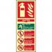Fire Extinguisher Water’ Sign; Flexible Photoluminescent Vinyl (82mm x 202mm) 17167