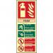 Fire Extinguisher Foam’ Sign; Flexible Photoluminescent Vinyl (82mm x 202mm) 17169