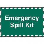 Emergency Spill Kit&rsquo; Sign; Non Adhesive Rigid 1mm PVC Board (600mm x 400mm)
