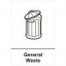 General Waste’ Recycling Sign; Rigid 1mm PVC Board (200mm x 300mm) 18123