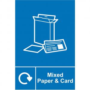 Recycling Mixed Paper & Card 1.2mm Recyclable PP 150 x 200mm 18137