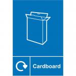 Cardboard Recycling&rsquo; Sign; Rigid 1mm PVC Board (200mm x 300mm) 18147