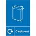 Cardboard Recycling’ Sign; Rigid 1mm PVC Board (200mm x 300mm) 18147
